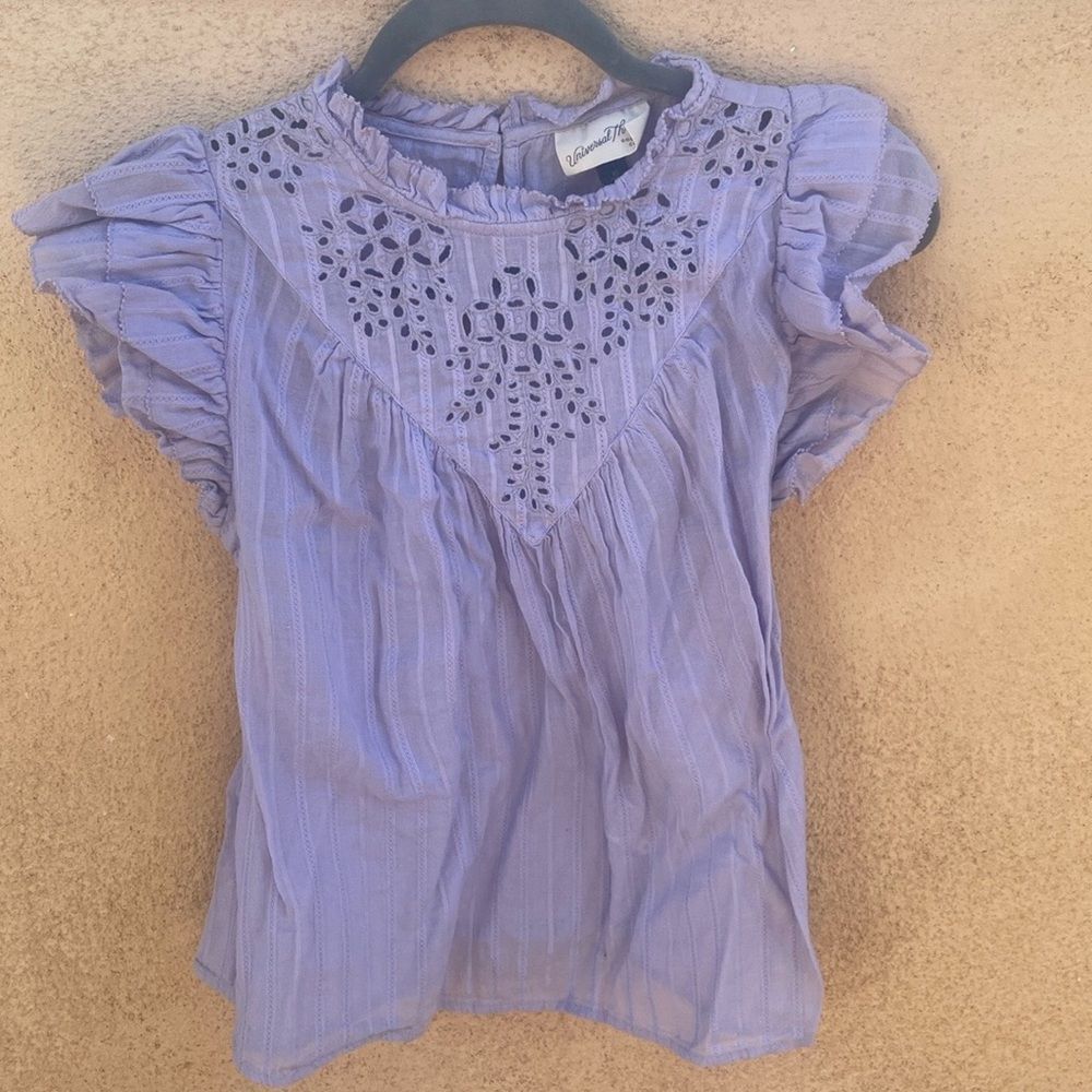 XS 100% cotton lavender blouse